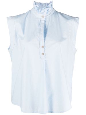 Forte Forte ruffle-trim sleeveless blouse - Blue