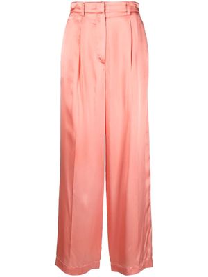 Forte Forte satin-finish gathered trousers - Pink