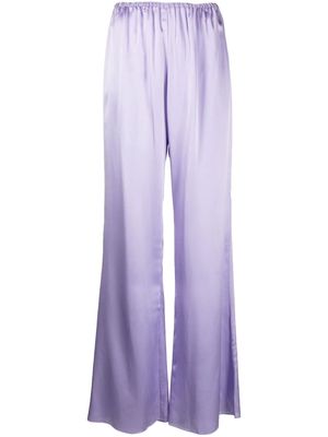 Forte Forte satin-finish gathered trousers - Purple