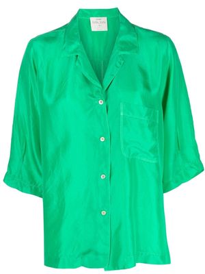 Forte Forte satin oversize shirt - Green