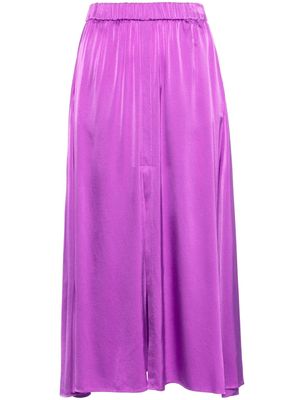 Forte Forte satin silk mis skirt - Purple
