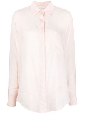 Forte Forte semi-sheer cotton-silk blend shirt - Pink