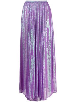 Forte Forte semi-sheer iridescent-effect maxi skirt - Purple