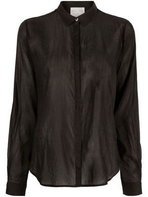 Forte Forte sheer button-up shirt - Black