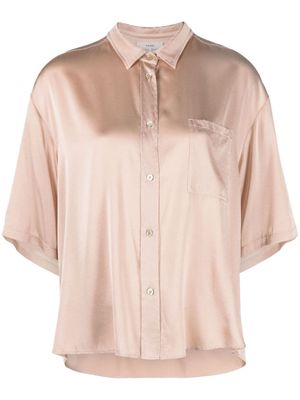 Forte Forte shortsleeved satin-silk shirt - Neutrals