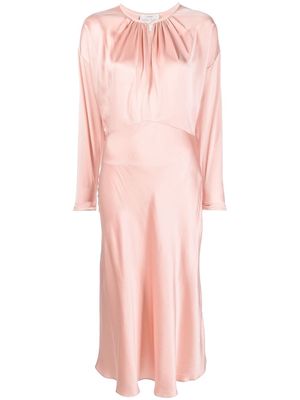 Forte Forte silk long-sleeve midi dress - Pink