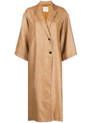 Forte Forte single-breasted button-up coat - Brown