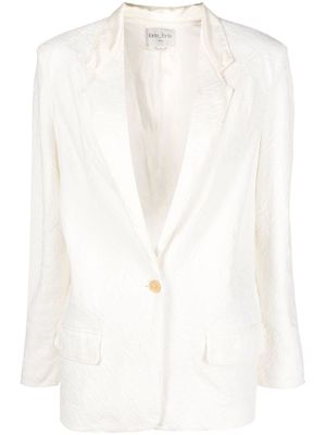 Forte Forte single-breasted linen blazer - White
