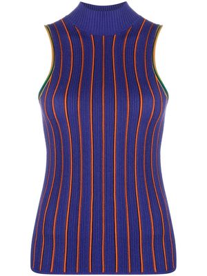 Forte Forte sleeveless ribbed-knit top - Blue