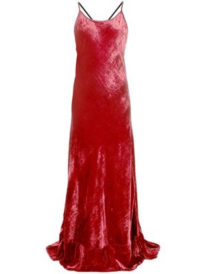Forte Forte sleeveless velour gown - Red