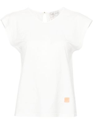 Forte Forte sleveless organic-cotton T-shirt - White