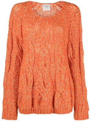 Forte Forte speckled cable-knit jumper - Orange