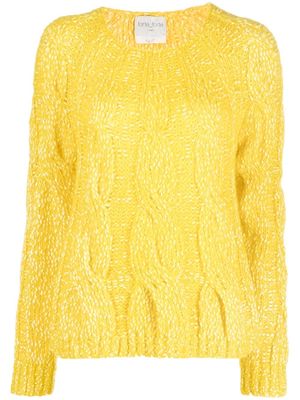 Forte Forte speckled cable-knit jumper - Yellow