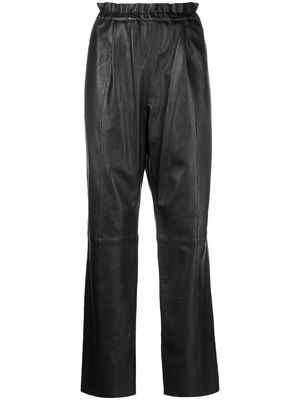 Forte Forte straight-leg leather trousers - Black