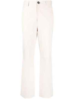 Forte Forte straight-leg leather trousers - Neutrals