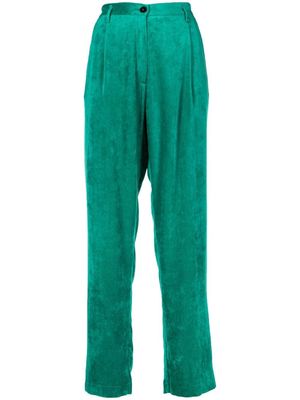Forte Forte straight-leg velvet trousers - Green