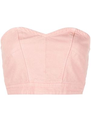 Forte Forte strapless cropped bustier - Pink