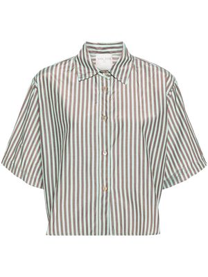Forte Forte striped cotton shirt - Brown