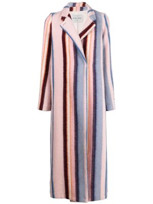 Forte Forte striped double-breasted coat - Pink
