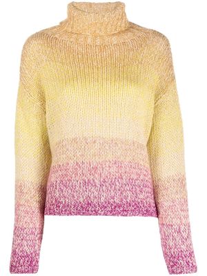 Forte Forte striped gradient roll-neck jumper - Yellow