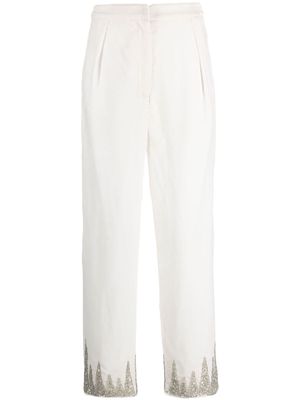 Forte Forte stud-embellished tailored trousers - White