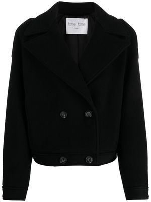 Forte Forte tailored virgin-wool biker jacket - Black