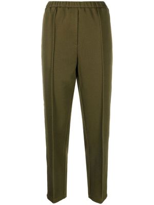 FORTE FORTE tapered pintuck trousers - Green