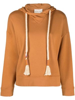 Forte Forte tassel-detail hoodie - Brown