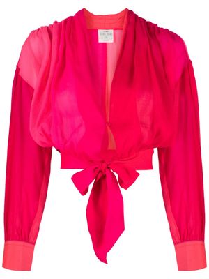 Forte Forte tie-fastening silk blouse - Pink