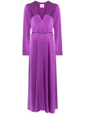Forte Forte tied satin-silk maxi dress - Purple