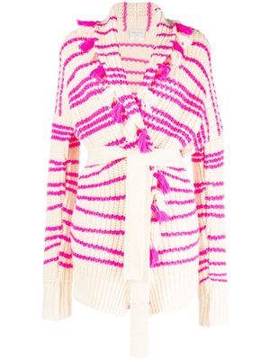 Forte Forte tied-waist ribbed cardigan - Pink