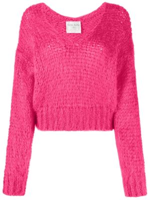 Forte Forte V-neck knitted jumper - Pink