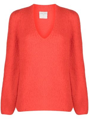 Forte Forte V-neck knitted jumper - Red