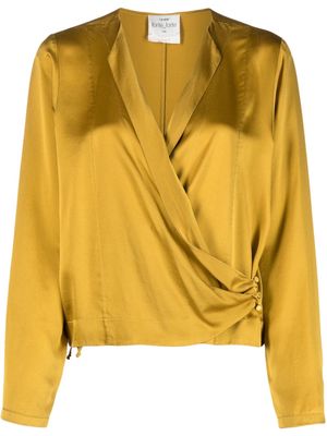 Forte Forte V-neck silk blouse - Gold