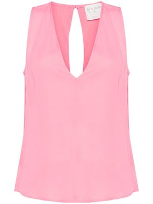 Forte Forte V-neck sleeveless blouse - Pink