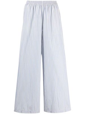 Forte Forte wide-leg striped trousers - Blue