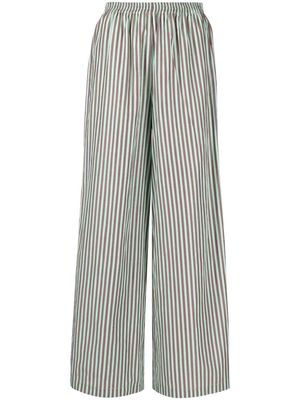 Forte Forte wide-leg striped trousers - Brown