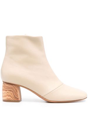 Forte Forte wood-heel leather boots - Neutrals