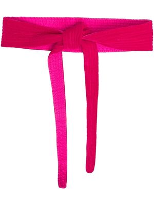 Forte Forte Wow velvet-effect belt - Pink