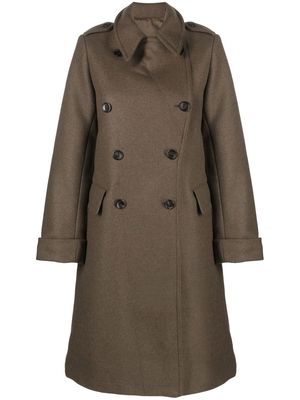 Fortela double-breasted coat - Green