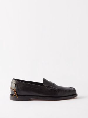 Fortela - Embroidered Leather Loafers - Womens - Black