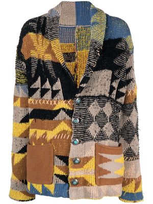 Fortela Hoppy patchwork cardigan - Blue