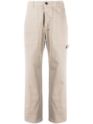 Fortela Jerry straight-leg cotton trousers - Neutrals