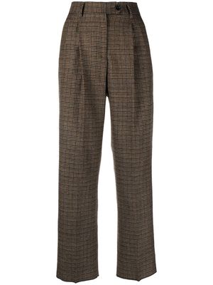 Fortela Josephine cropped straight-leg trousers - Brown