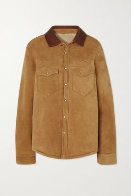 Fortela - Leather-trimmed Shearling Jacket - Brown