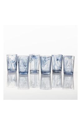 Fortessa Swirl Set of 6 Highball Glasses in Dark Blue