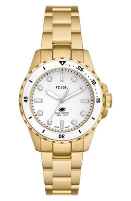 Fossil Blue Dive Bracelet Watch, 36mm in Gold 