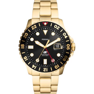 Fossil Blue GMT Bracelet Watch, 46mm in Gold 