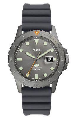 Fossil Blue Silicone Strap Watch