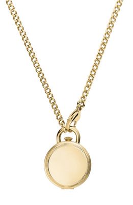 Fossil Jacqueline Watch Locket Necklace in Gold